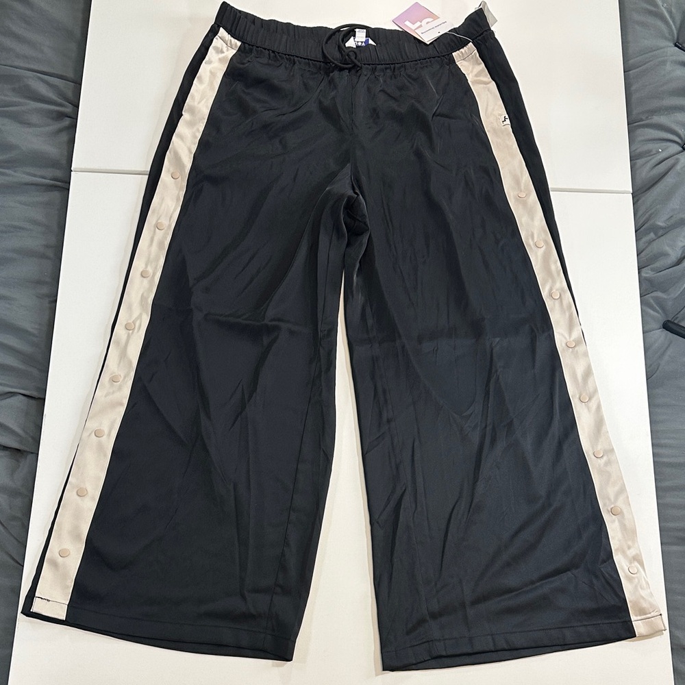 JoyLab Black Snap Side Wide Leg Athletic Pants NWT XXL